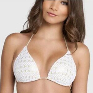 Luli Fama BURBUJAS DE AMOR Molded Cup Push Up Tri Halter Top